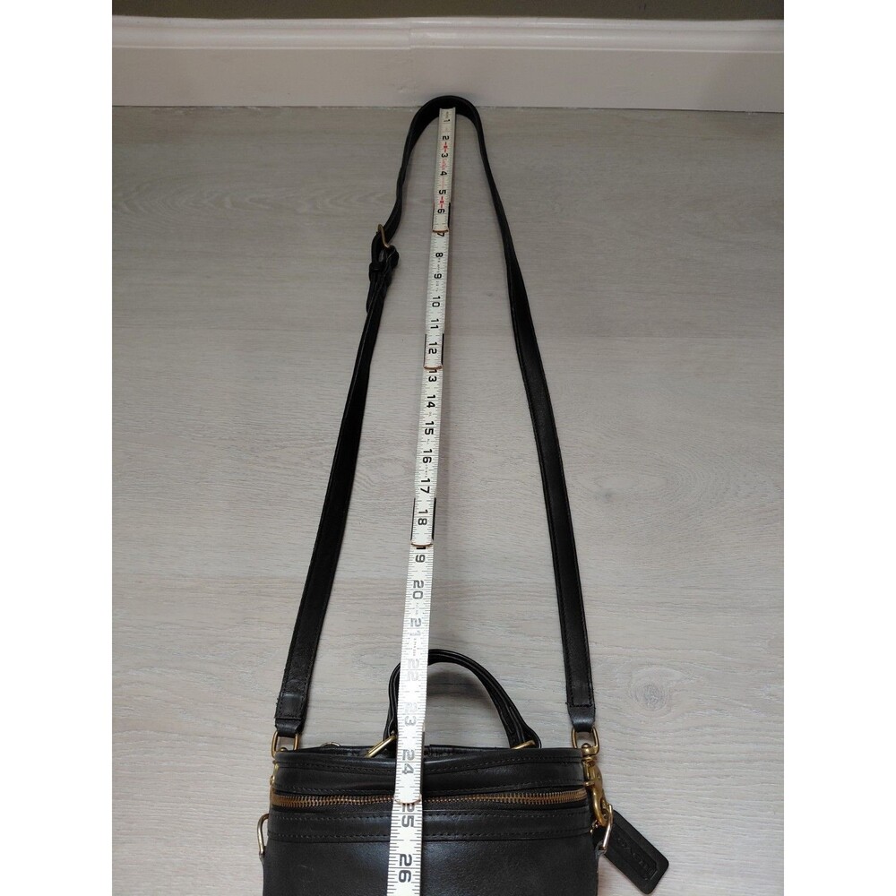 Vintage Coach Navy Blue Leather Trail Bag  Brass Hardware Detachable Strap USA - Picture 16 of 16